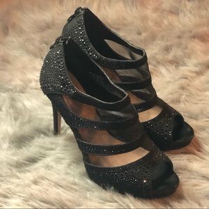 Black studded heels